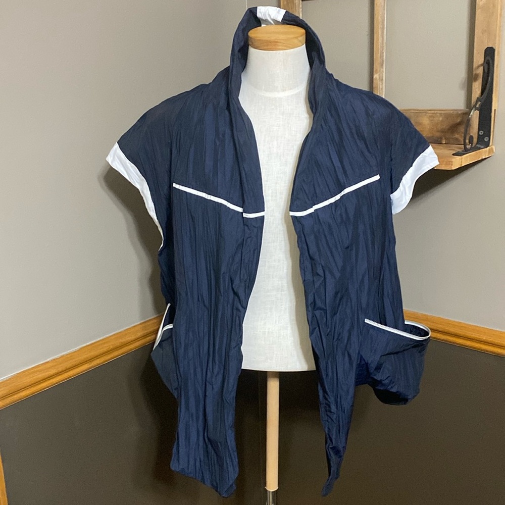 Kozan navy, black & white oversized vest size Large